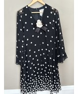 Rickie Freeman for Teri Jon Women’s Black W/white Polka Dot Silk Dress S... - $169.69 CAD