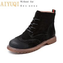 women shoes spring genuine leather Female short boots  suede women booties  Brit - £57.48 GBP