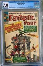 Fantastic Four #26 (1964) CGC 7.0 -- O/w to white pages; Conc. 1st Thing v. Hulk - £466.75 GBP