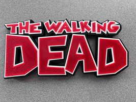 The Walking Dead 3D Printed Logo Sign Wall Art Plaque Man Cave Decor Col... - $12.73