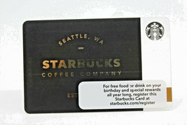 Starbucks Coffee Company 2015 Gift Card Seattle, WA USA Black Zero Balance - £9.06 GBP