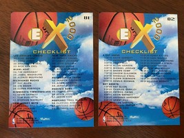 1996 -1997 Basketball Nba Skybox E-X2000 Checklist #81 &amp; 82 - £2.99 GBP