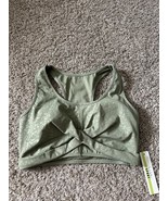 Nicole Miller green Embos Floral Sports Bra Padded Racer Back Twist Fron... - €15,71 EUR