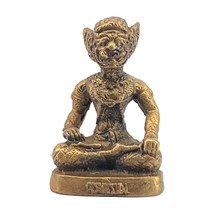 Phra Pirab / Birav Giant Miniature Thai Amulet Talisman Wealth Magic Brass Gold - £13.57 GBP