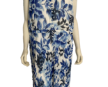 Talbots Women&#39;s Blue/White Floral Sleeveless Dress 22WP - £38.05 GBP