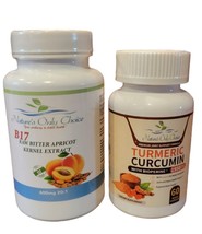 100% Organic B17 Raw Bitter Apricot Seed / Turmeric Curcumin BioPerine USA - £23.32 GBP