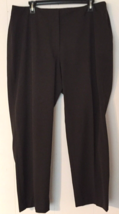 Talbots Heritage dress pants Women’s Size 18WP Brown Career Cropped Pant... - $17.79