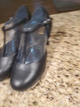 BLOCH Women&#39;s CHARACTER Split Flex T-Strap Dance Heels Shoes Black Size 9.5 - $107.91
