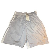 Adidas Boys Tastigo 19 Classic 3 Stripe Gray Shorts Soccer Size LG NWT - $19.15