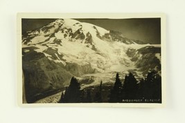 Vintage RPPC Photo Postcard NISQUALLY GLACIER 1928 Mount Rainer Washington - $9.66