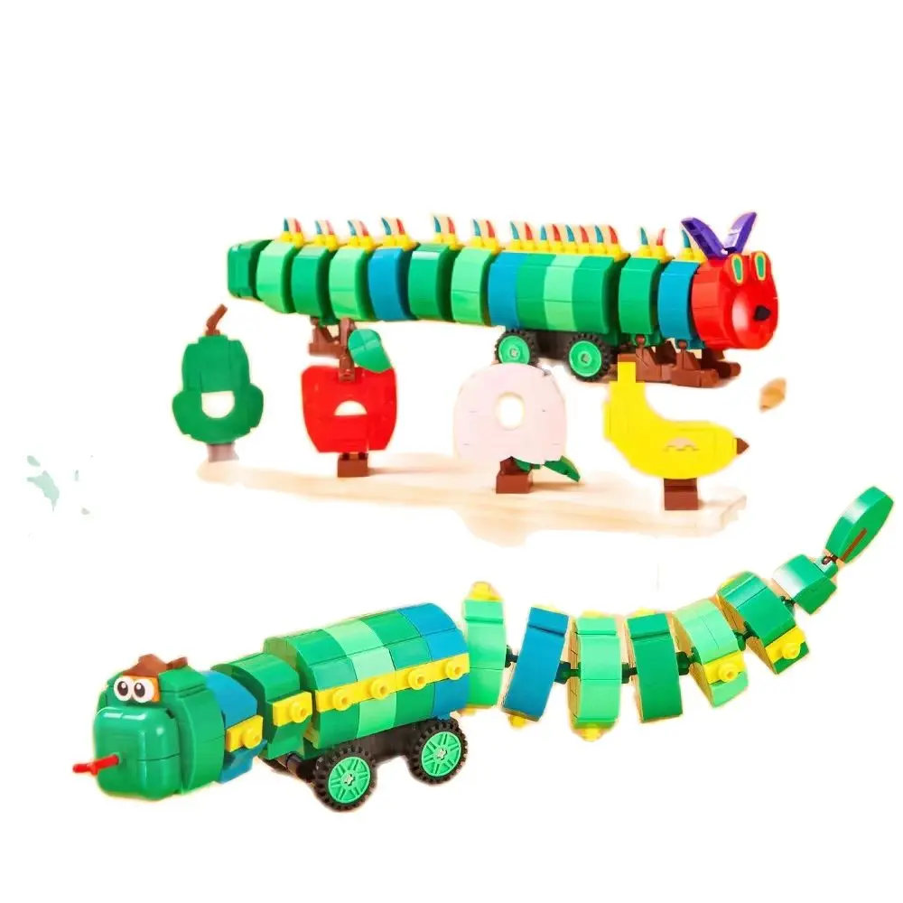 749pcs 2in1 Pull-back Caterpillar Or Snake Building Blocks Creative Animal - £36.97 GBP