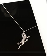 *Sterling Silver 19&quot; Chain Necklace With Lizard Pendant - $41.60 CAD