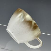 (1) Vintage Federal Milk Glass Mesa TEACUP Coffee Brown Ombre - $18.68