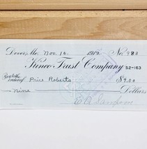 1908-1918 Antique Bank Check Random Maine Kineo Trust Company Ephemera Paper - $19.99