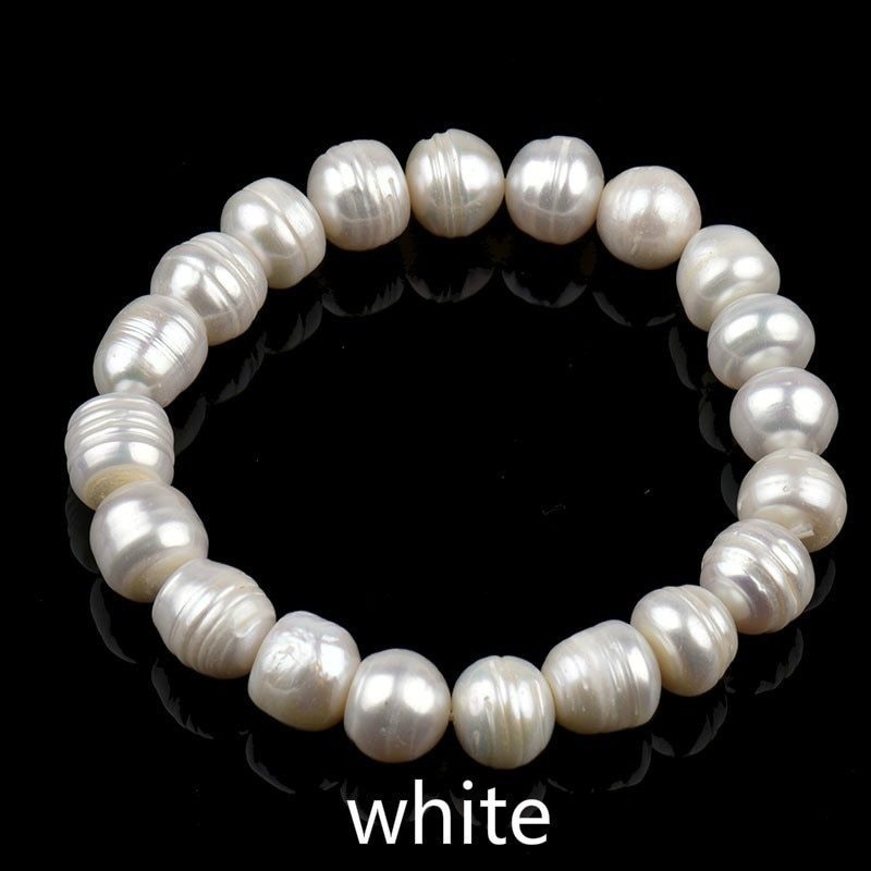 8mm Fashion Women Pearl Bracelet Charm Chain Natural Freshwater Pearl Beads Brac - £10.34 GBP