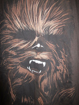 Vintage Disney Star Wars t-shirt chewbacca wookie face mens L Brown 100%... - $34.99