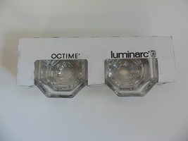 Luminarc Octime Candleholders Votive Taper Candles 2 pk Clear Transparen... - £15.76 GBP