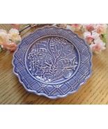 Tiffany &amp; Co Accent Plate Home Decor Blue Floral Lattice 8.25&quot; Portugal ... - £38.17 GBP