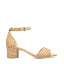 Vegane Sandalen Knöchelriemen Blockabsatz Schnalle laminierter Kork Orga... - £88.61 GBP