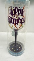 Happy Birthday Wine Glass 15 Fl. Oz. (NEW in BOX) - £11.64 GBP