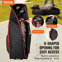 Golf Club Travel Bag Golf Luggage Case Cover with Wheels 1800D Oxford - £80.13 GBP