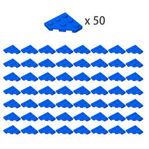 2450 Wedge Plate 3x3 Cut Corner Building Pieces 50x Blue 100% Compatible - £7.17 GBP