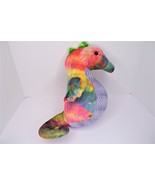 Build A Bear Tie Dye Rainbow Seahorse Plush 15&quot; Stuffed Animal 2012 - $23.00 CAD