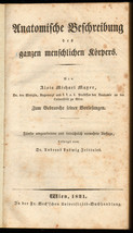 1831 Anatomische Beschreibung Ganzen Menschlichen Körpers Mayer Anatomy Medicine - £162.87 GBP