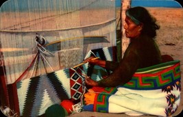 Postcard Navajo Indian Rug Weaver, Native AMERICANA-BK53 - £3.16 GBP