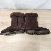 Bearpaw Eva Short Womens Suede Fur Sheepskin Boots Brown Size 8 - £16.17 GBP