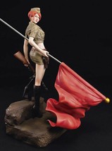 1/12 155mm Resin Model Kit Beautiful Girl Soviet Soldier with Base Unpainted - £35.13 GBP