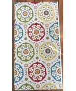 Richloom Platinum Collection Red Green Yellow Floral Patterned Fabric 3y... - £23.88 GBP