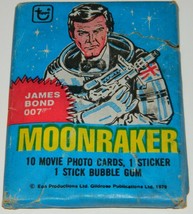 James Bond Moonraker Trading Cards One FACTORY SEALED 10 Card Pack 1979 Topps - £2.79 GBP