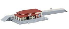 Rokuhan Z gauge S047-2 station building set red - £32.59 GBP