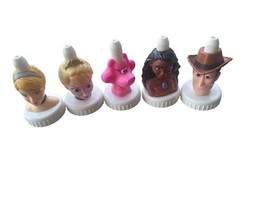GOOD 2 GROW CHARACTERS JUICE BOTTLE TOPPERS (set of 5) RARE” - $148.91 MXN