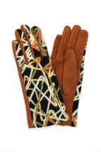 Geometric Multicolor Embroidered Smart Touchgloves - $23.75