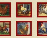 24&quot; X 44&quot; Panel The Chicken Club Chickens Animals Cotton Fabric D363.49 - $9.97