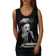 Funny Charlie Chaplin Tee Comedian Women Tank Top - £8.05 GBP