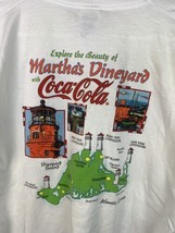 Vintage Marthas Vineyard T Shirt Coca Cola Men’s XL Double Side Tee Crew Logo - £23.58 GBP
