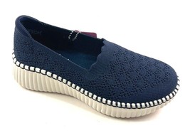 Skechers 100636 Navy Wedge Comfort Memory Foam SlipOn Sneaker - £47.96 GBP