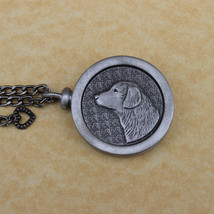 Pewter Keepsake Pet Memory Charm Cremation Urn with Chain - Retriever - £79.67 GBP