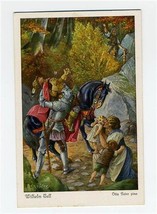 Wilhelm Tell Postcard Knight with Woman &amp; Children by Otto Peter  MINT - £8.56 GBP