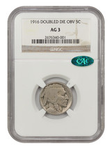 1916 5C NGC/CAC AG03 (Doubled Die Obverse) - £3,366.51 GBP