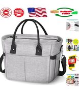 Stylish Multi-Pocket Lunch Bag with Water Bottle Holder - Perfect for Ou... - $75.52 CAD