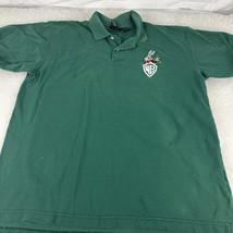 Bugs Bunny Warner Bros Looney Tunes Polo Shirt Green Vintage Men&#39;s Size L - $14.95