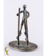 Miniature Vintage Poupée Argent Figurine Homme Marche Sur Échasses - $1,626.65 MXN