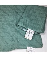 Throw Pillow Covers 18&quot; X 18&quot; Set of 2 Textured Linen Solid Loden Green - £9.48 GBP
