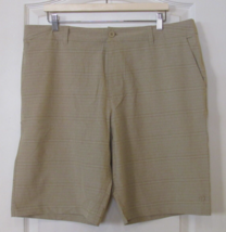 Hang Ten Hybrid   4 Pocket Walk Short Tan Stripe Men’s Sz. 38 NWT - $19.65