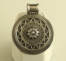 Sterling Silver dp Ethnic Medallion Pendant 925 India with Large Bale - £75.17 GBP