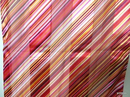 Vintage Stripe Scarf  56 x 13&quot; Hot Pinks and Gold - $16.24